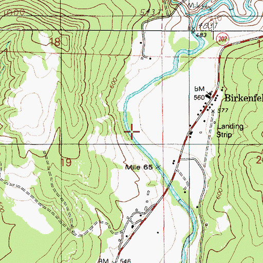 Topographic Map of Neverstil Post Office (historical), OR