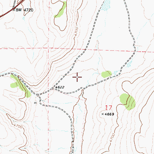 Topographic Map of Oakley Post Office (historical), OR