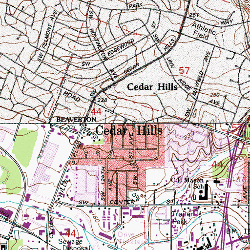 Topographic Map of Oceola Post Office (historical), OR