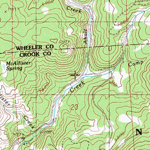 Topographic Map of Ochoco Post Office (historical), OR