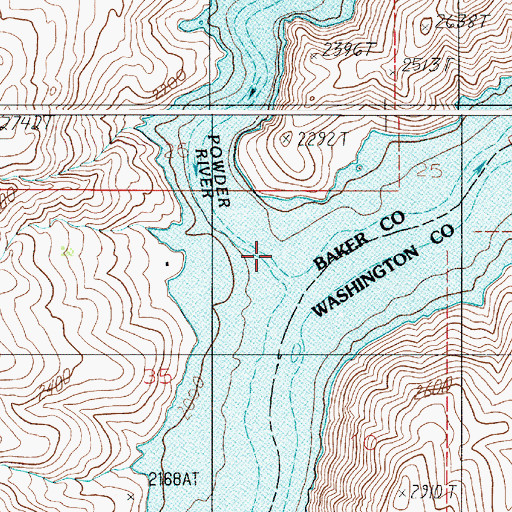 Topographic Map of Olden Post Office (historical), OR