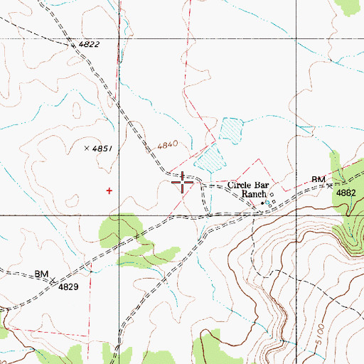 Topographic Map of Owyhee Post Office (historical), OR