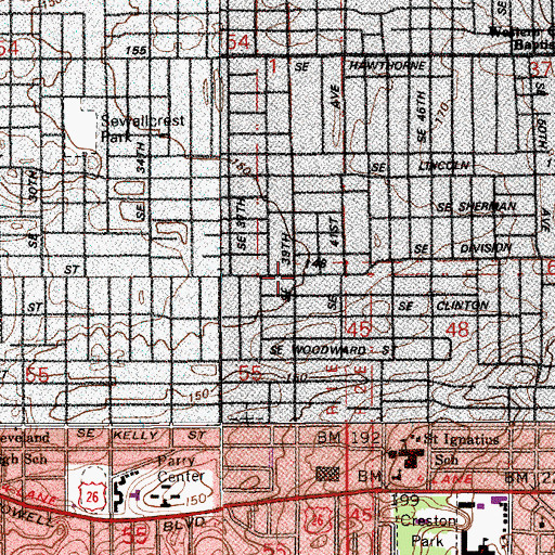 Topographic Map of Palestine Post Office (historical), OR