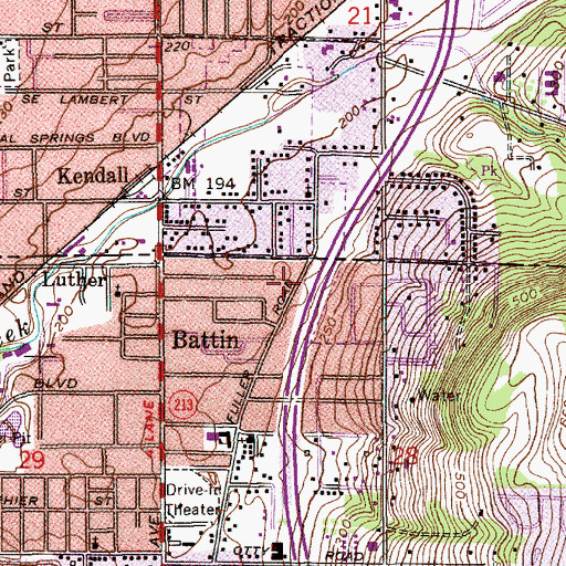 Topographic Map of Payn Post Office (historical), OR