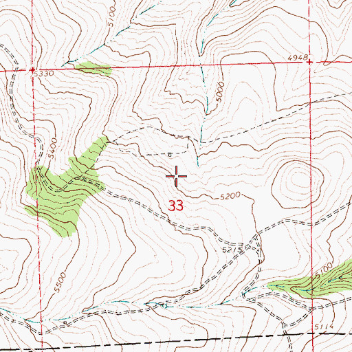 Topographic Map of Perham Post Office (historical), OR