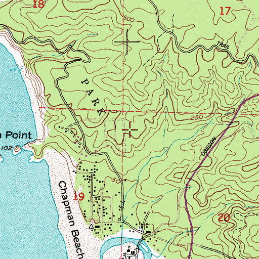 Topographic Map of Peris Post Office (historical), OR