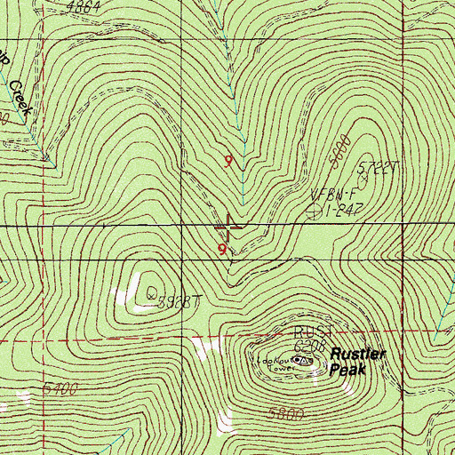 Topographic Map of Pioneer Post Office (historical), OR