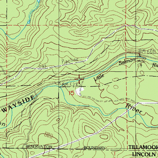 Topographic Map of Pitner Post Office (historical), OR