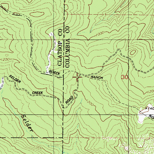Topographic Map of Pivot Post Office (historical), OR