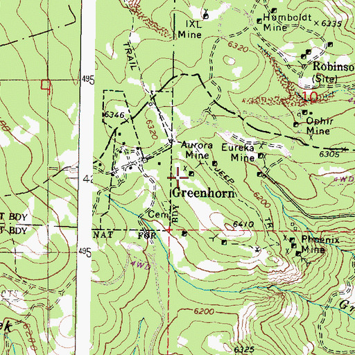 Topographic Map of Pix Post Office (historical), OR