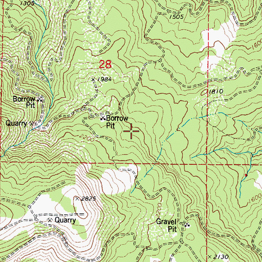 Topographic Map of Plum Valley Post Office (historical), OR