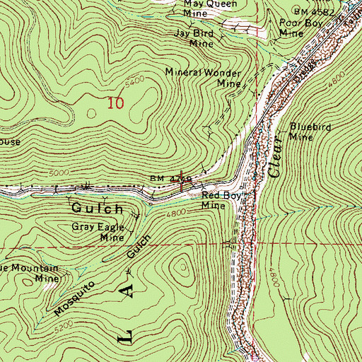 Topographic Map of Redboy Post Office (historical), OR