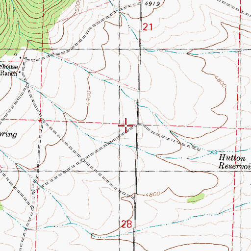 Topographic Map of Rest Post Office (historical), OR