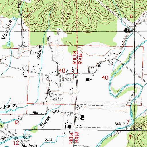 Topographic Map of Riverdale Post Office (historical), OR