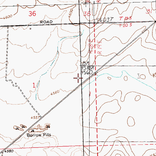 Topographic Map of Rivers Post Office (historical), OR