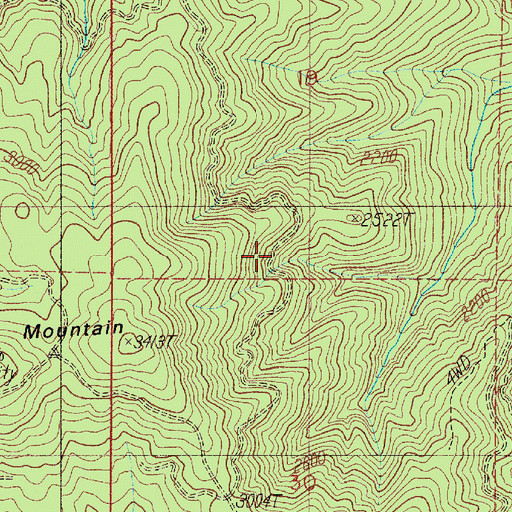 Topographic Map of Rockland Post Office (historical), OR