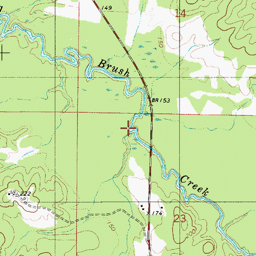 Topographic Map of Colwell Creek, AL
