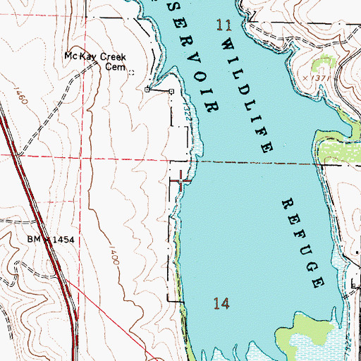 Topographic Map of Salisbury Post Office (historical), OR