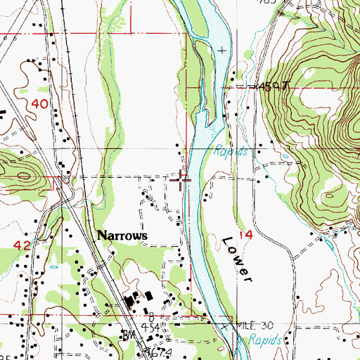 Topographic Map of Santiam Post Office (historical), OR