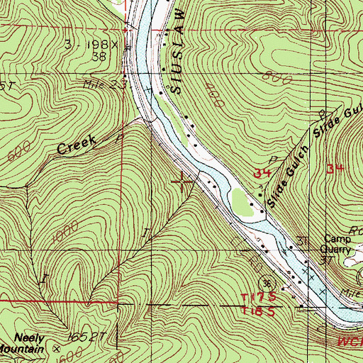 Topographic Map of Seaton Post Office (historical), OR