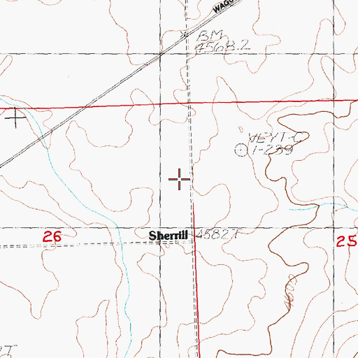 Topographic Map of Sherrill Post Office (historical), OR
