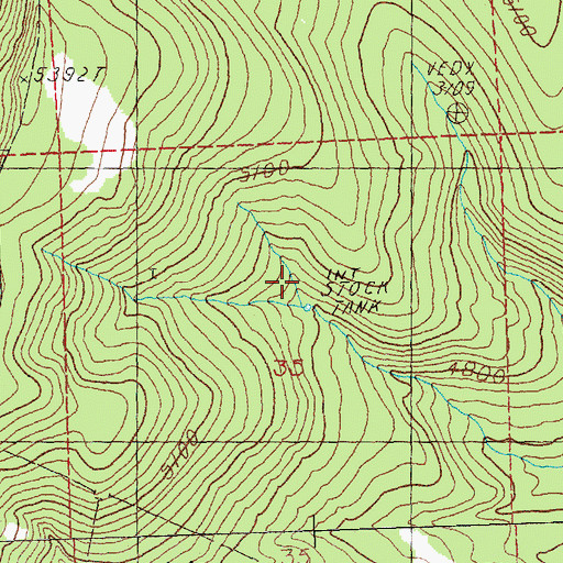 Topographic Map of Silver Wells Post Office (historical), OR