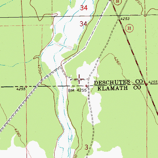 Topographic Map of Sly Post Office (historical), OR
