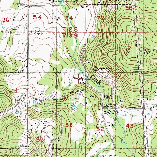 Topographic Map of Soda Springs Post Office (historical), OR