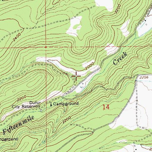 Topographic Map of Taylor Post Office (historical), OR