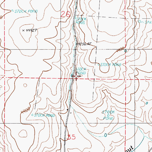 Topographic Map of Teepy Springs Post Office (historical), OR
