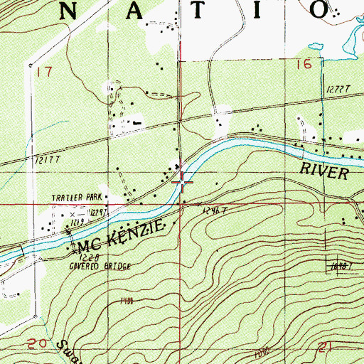 Topographic Map of Thomson Post Office (historical), OR