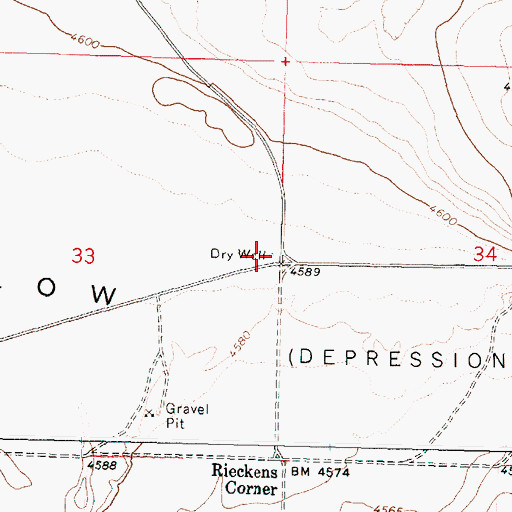 Topographic Map of Tiara Post Office (historical), OR