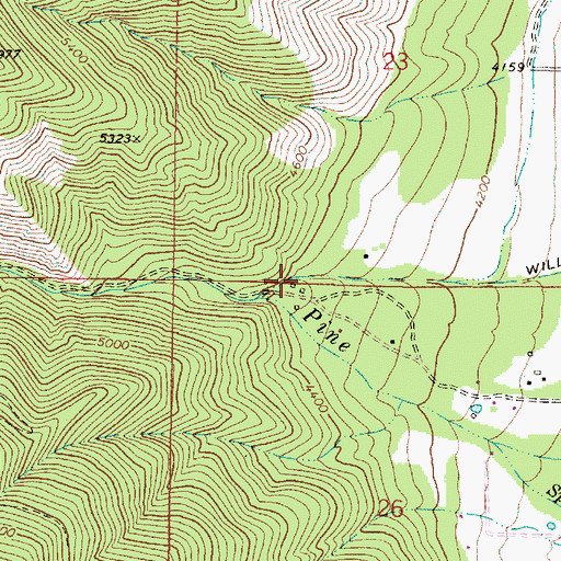 Topographic Map of Tracy Post Office (historical), OR