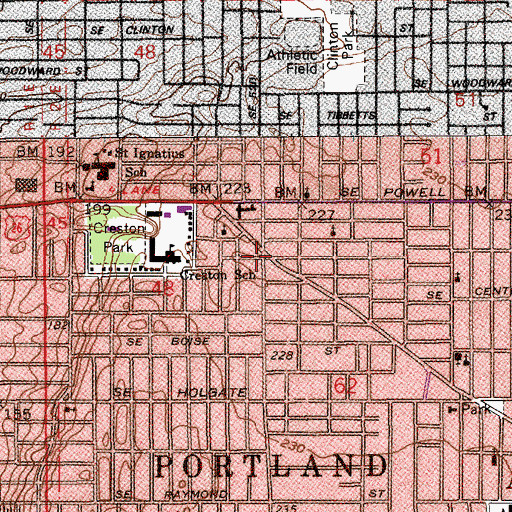 Topographic Map of Tremont Post Office (historical), OR