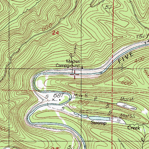 Topographic Map of Vernon Post Office (historical), OR