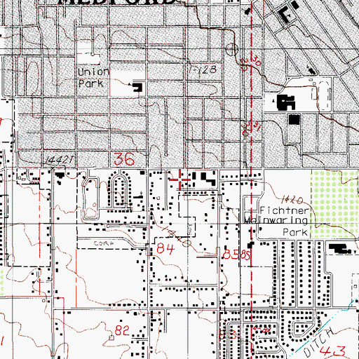 Topographic Map of Village Post Office (historical), OR