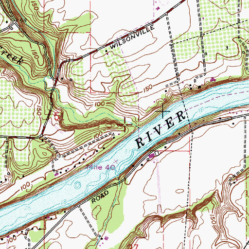 Topographic Map of Wallamette Post Office (historical), OR