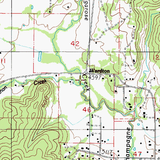 Topographic Map of Wanaville Post Office (historical), OR