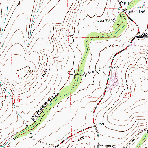 Topographic Map of Wasco Post Office (historical), OR
