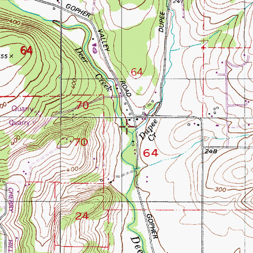 Topographic Map of Washington Post Office (historical), OR