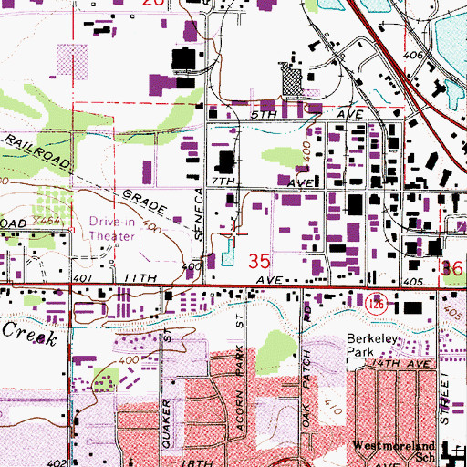 Topographic Map of West Side Post Office, OR