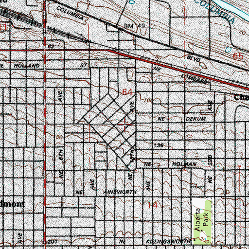 Topographic Map of Woodlawn Post Office (historical), OR