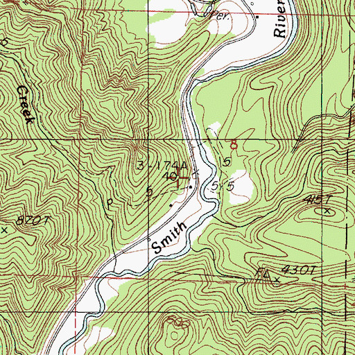 Topographic Map of Wroe Post Office (historical), OR
