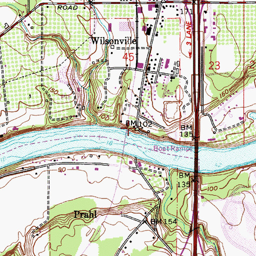 Topographic Map of Yam Hill Post Office (historical), OR