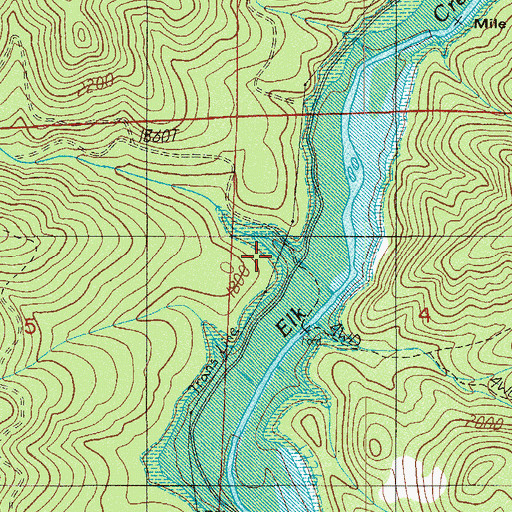 Topographic Map of Alcoe Post Office (historical), OR