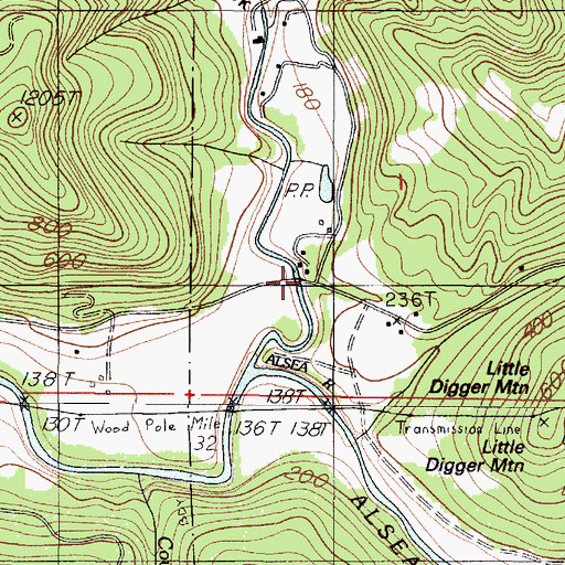 Topographic Map of Angora Post Office (historical), OR