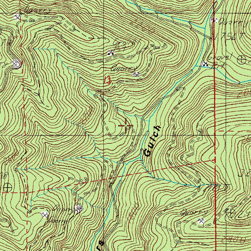 Topographic Map of Anidem Post Office (historical), OR