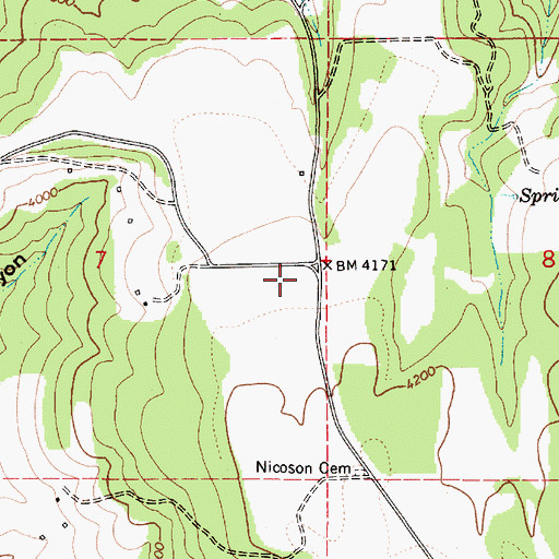 Topographic Map of Arko Post Office (historical), OR