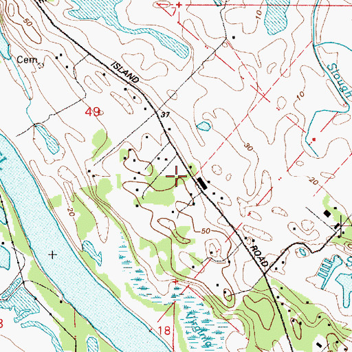 Topographic Map of Arthur Post Office (historical), OR