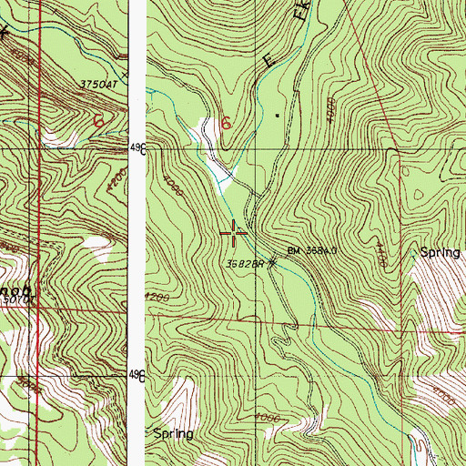 Topographic Map of Augusta Post Office (historical), OR